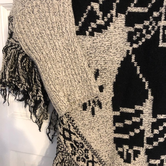 Elephant Tribal Poncho Sweater with Sleeves OS - Picture 2 of 2